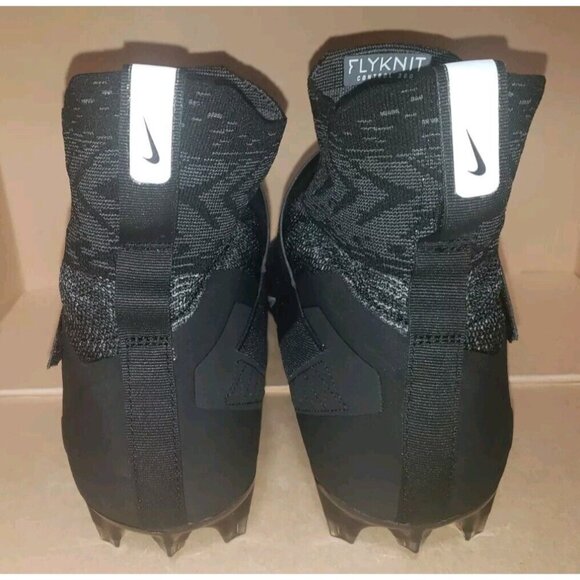NIKE ALPHA MENACE ELITE 2 FLYKNIT FOOTBALL BLACK MEN\'S SIZE 12 NEW main image 4